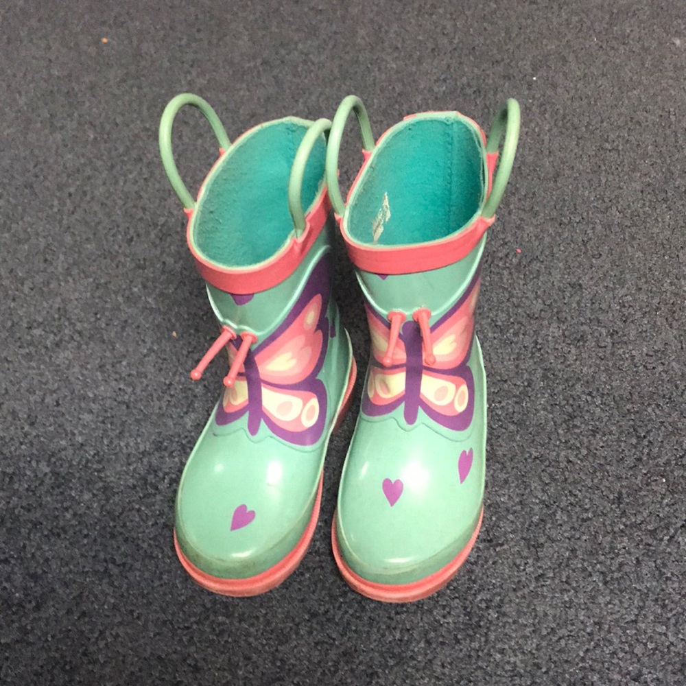 Butterfly rain boots
